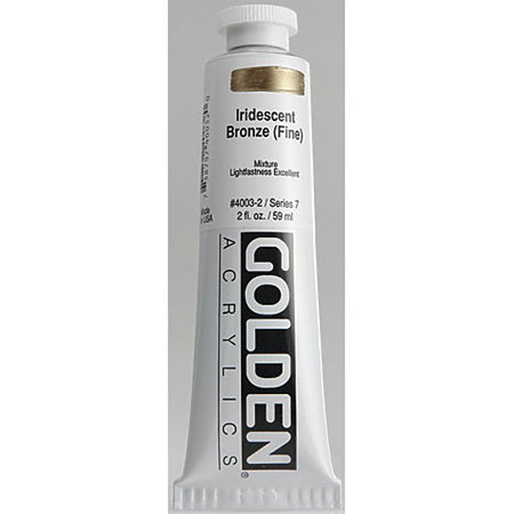 Golden, Iridescent, Acrylic, Mica, Iron Oxide, Paint, 4oz